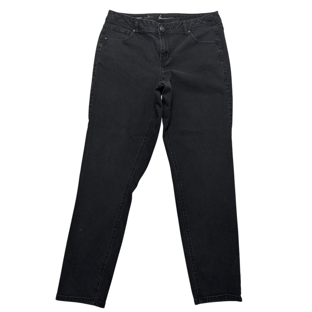 Lane Bryant Genius Fit Jeans Womens 16 Regular Black Skinny Stretch Denim